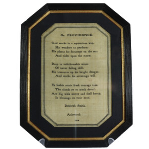 Antique Sampler, 1814, by Deborah Smith, Ackworth School