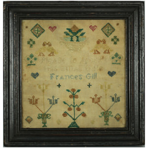 Miniature Antique Sampler by Frances Gill