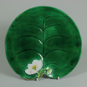 George Jones Majolica Water Lily Plate