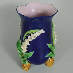 Minton Majolica Lily of the Valley Vase