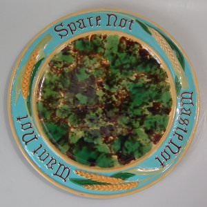 Minton Majolica Circular Bread Platter