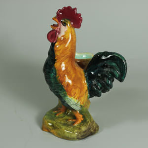 Delphin Massier Majolica Cockerel Rooster