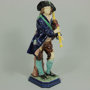 Hugo Lonitz Figure of a Bagpiper