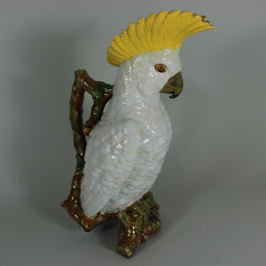 Brownfield Majolica Cockatoo Jug/Pitcher