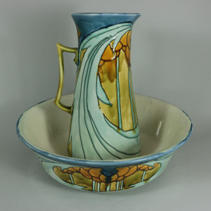 Minton Secessionist Wash Jug with Bowl