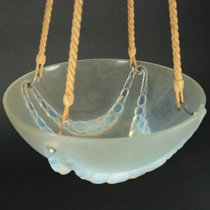 Rene Lalique Opalescent Glass Villeneuve Ceiling Light Shade