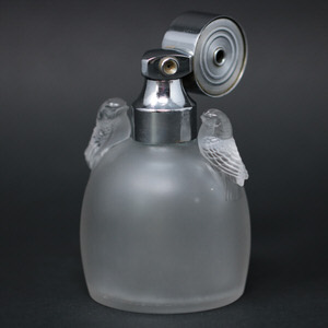 Rene Lalique Frosted Glass Perruches Perfume Bottle