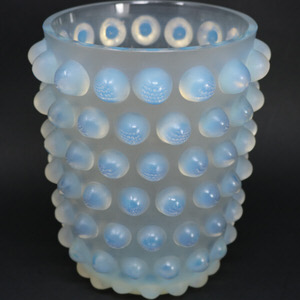 Rene Lalique Opalescent Glass Mossi Vase