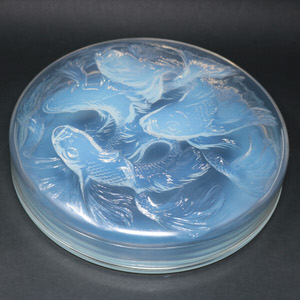 Rene Lalique Clear & Opalescent Glass 'Cyprins' Box