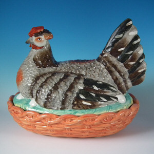 Monumental Sized Staffordshire Hen on Nest Tureen