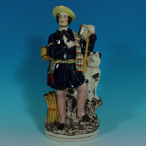 Staffordshire Pottery Figure of a Woodchopper Lumberjack