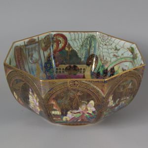 Wedgwood Fairyland Lustre Octagonal Bowl-'Gargoyles'