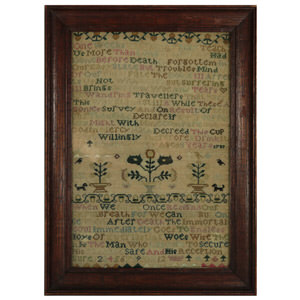 Antique Sampler, 1789, by Dinah Harvey Aged 8