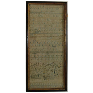 Large Antique Band Sampler, c.1725, by Mary Gatehouse