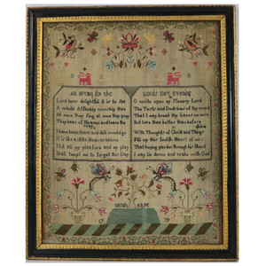 Antique Sampler, 1779, by Sarah Kaye