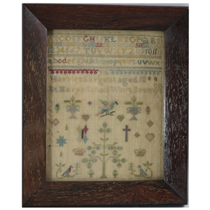 Antique Sampler, circa 1830, Harriet Sargent aged 10