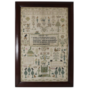 Antique Scottish Sampler, 1808, by Flora Kerr, Glasgow