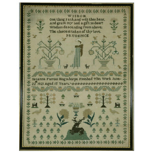 Antique Sampler, 1821, by Susanna Farrow