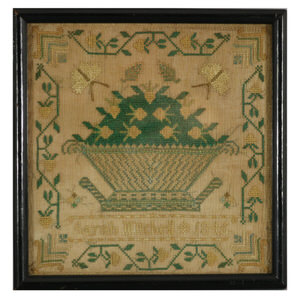 Antique Miniature Sampler, 1846, by Sarah Mitchell
