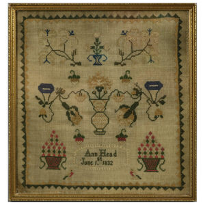 Antique Sampler, 1832, by Ann Head