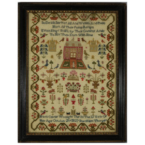 Antique Norfolk Sampler, 1827, by Maria Curtis