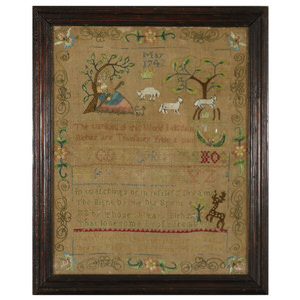 Antique Sampler, 1742, by Mary Pilley