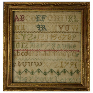 Antique Miniature Sampler, 1791, by Mary Faulke