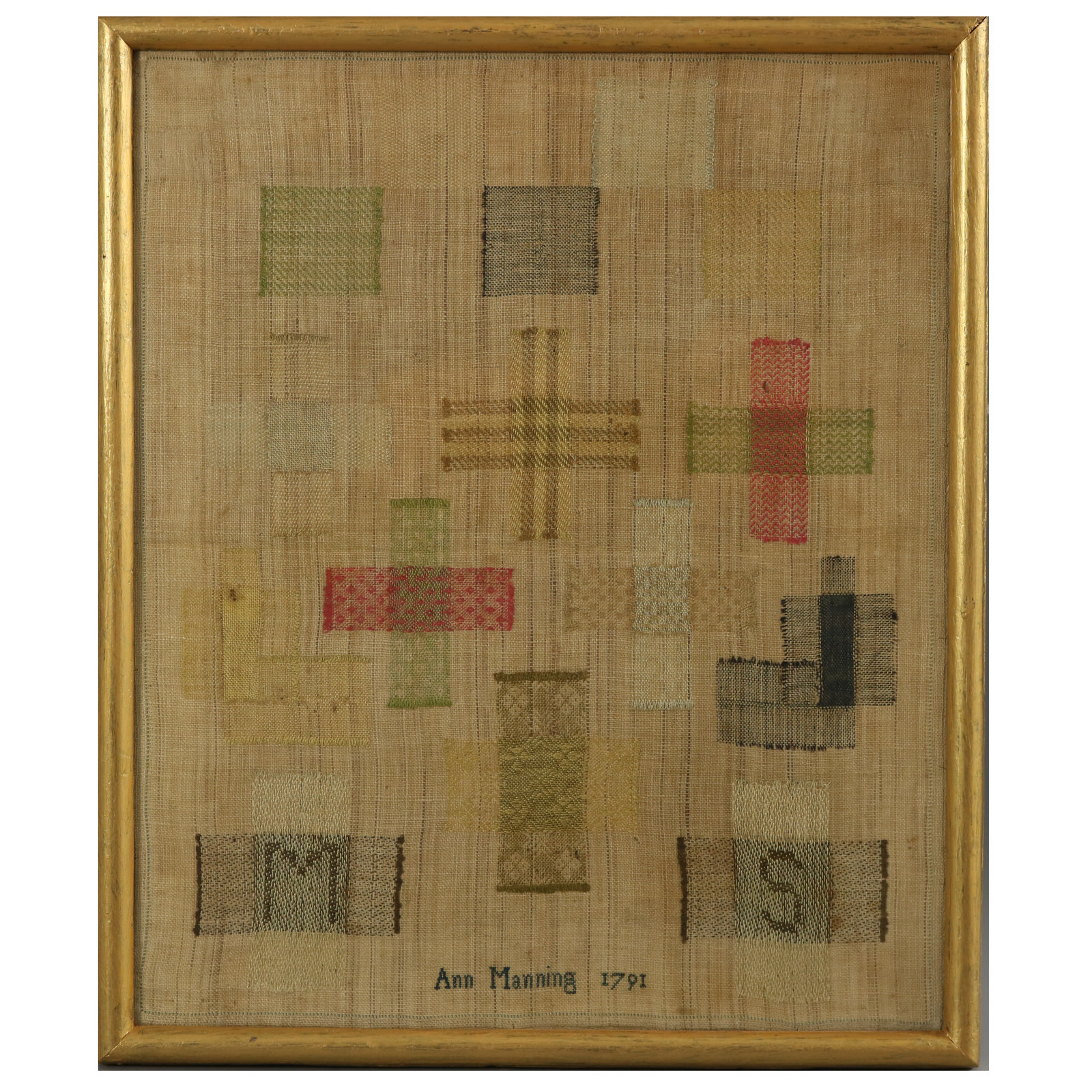 Antique Darning Sampler, 1791, by Ann Manning - ID#22942 Image 1