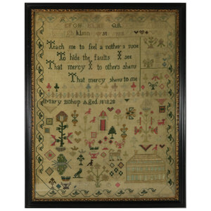 Antique Sampler, 1820, by Mary Bishop