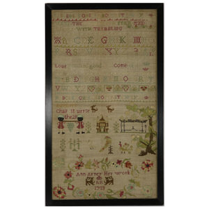 Antique Band Sampler, 1713, by Ann Arner
