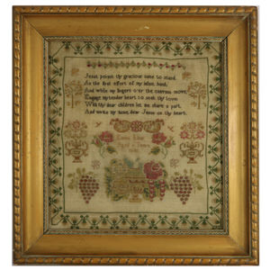 Antique Sampler, 1840, by Emma Lind