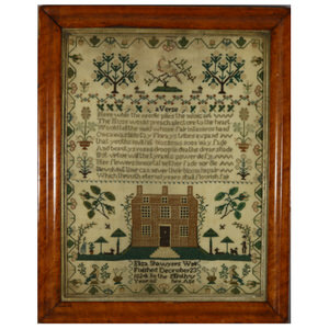 Antique Sampler, 1824, by Eliza Shawyers