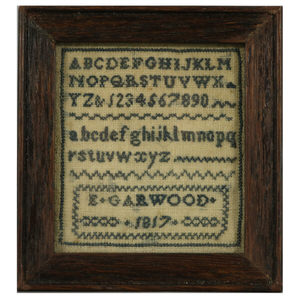Antique Miniature Sampler, 1817, by E Garwood