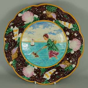 George Jones Majolica Shrimper Plate