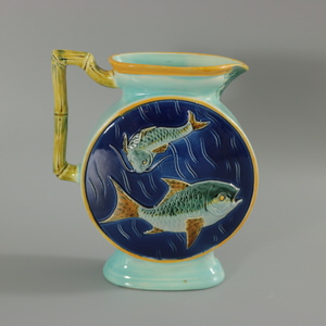 Holdcroft Majolica Carp Fish Jug