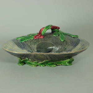 Minton Majolica Mussel Dish and Cover