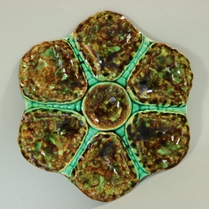 Majolica Mottled Oyster Plate