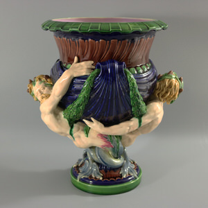 Minton Majolica Marine Mermen Jardiniere