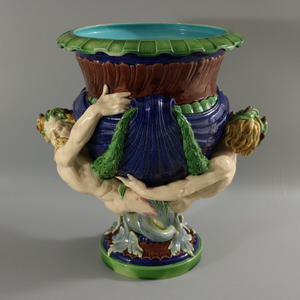 Minton Majolica Marine Mermen Jardiniere