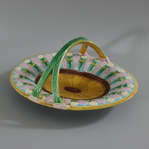 George Jones Majolica Floral Basket
