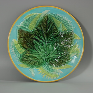 George Jones Majolica Fern Plate