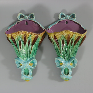 Pair Joseph Holdcroft Bullrush Wall pockets