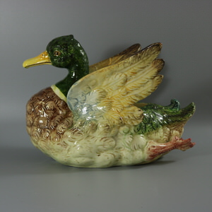 Jerome Massier Fils Majolica Duck Jardiniere