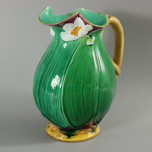 Large Minton Majolica Lily Jug/Pitcher