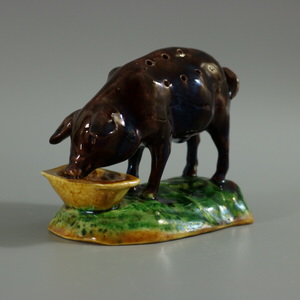 Elias Majolica Pig Toothpick Holder