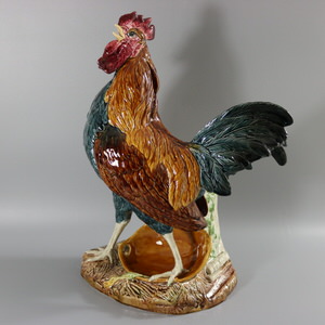 Choisy Majolica Cockerel by Louis Carrier Belleuse