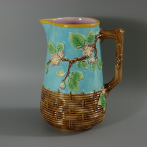 George Jones Majolica Apple Blossom Jug/Pitcher