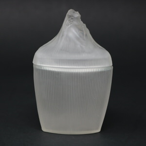 Rene Lalique Frosted Glass 'Tete Femme' Ointment Jar