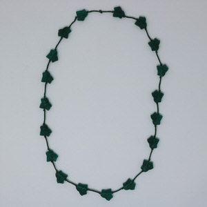 Rene Lalique Green Glass 'Feuilles De Lierre' Necklace