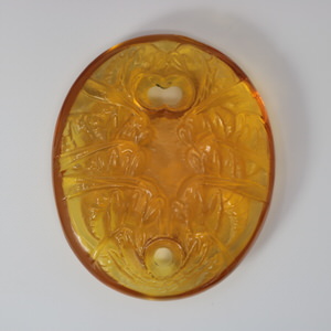 Rene Lalique Amber Glass Guepes Pendant